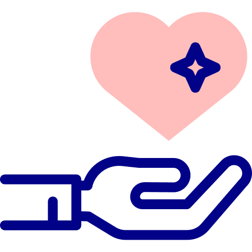 Heart loyalty love and romance hand icon Heart loyalty love and romance hand icon