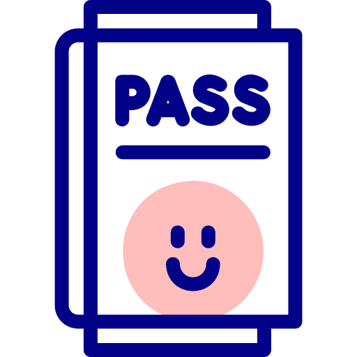Passport travel identification smiley icon Passport travel identification smiley icon