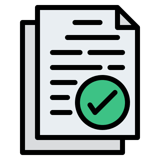 Checked completed checked files and folders icon