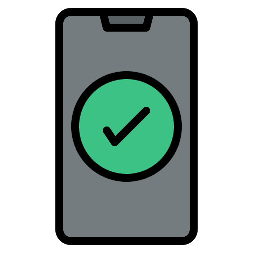 Completed task approval checked finish icon Completed task approval checked finish icon