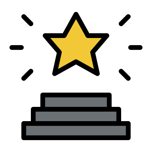 Success first star stairs icon