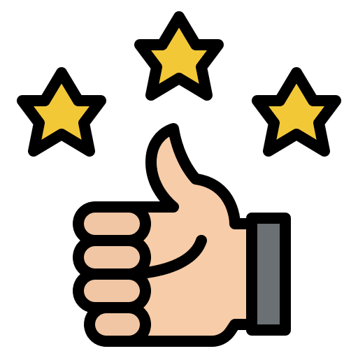 Thumb up stars thumb up achievement icon