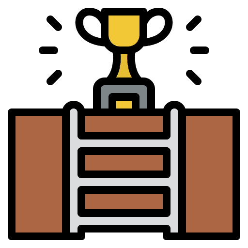 Competition trophy high successful icon Competition trophy high successful icon