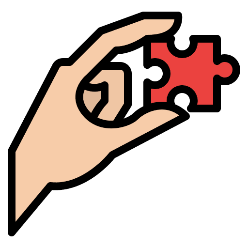 Puzzle jigsaw entertainment hold icon Puzzle jigsaw entertainment hold icon