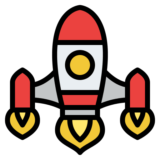 Rocket startup spaceship rocket icon Rocket startup spaceship rocket icon