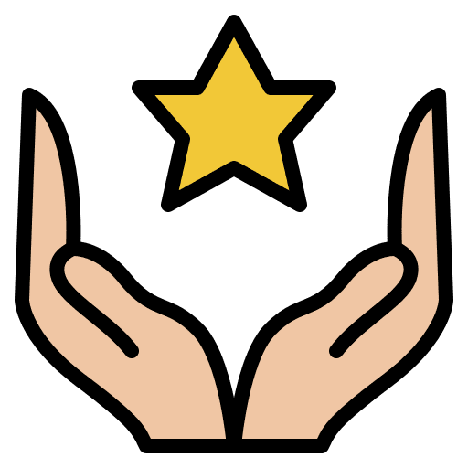 Star hands and gestures ambition shapes and symbols icon Star hands and gestures ambition shapes and symbols icon