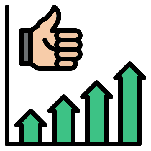 Thumb up success progress rising icon Thumb up success progress rising icon