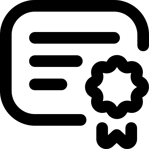 Certificate contract software license certification icon