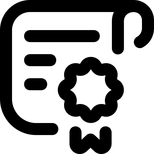 Certificate patent education interface icon