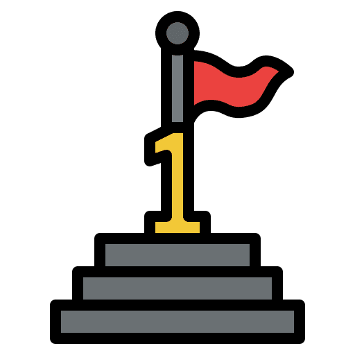 Winner flag milestone steps icon Winner flag milestone steps icon