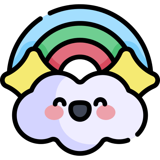 Rainbow atmospheric fantasy weather icon