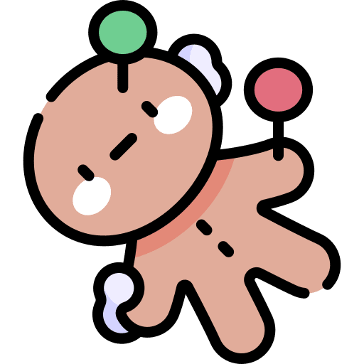 Voodoo terror horror doll icon