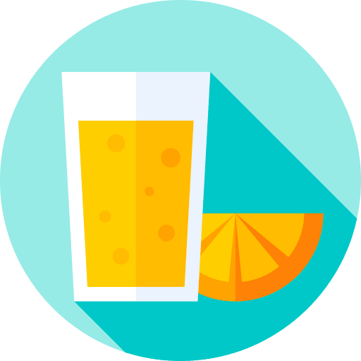 Orange juice fruit glass beverage icon