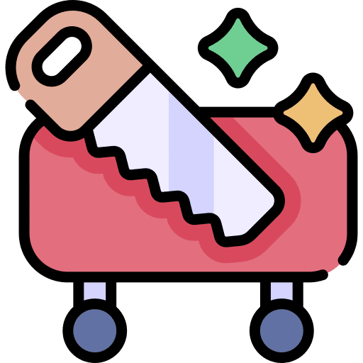 Sawing saw entertainment magician icon Sawing saw entertainment magician icon