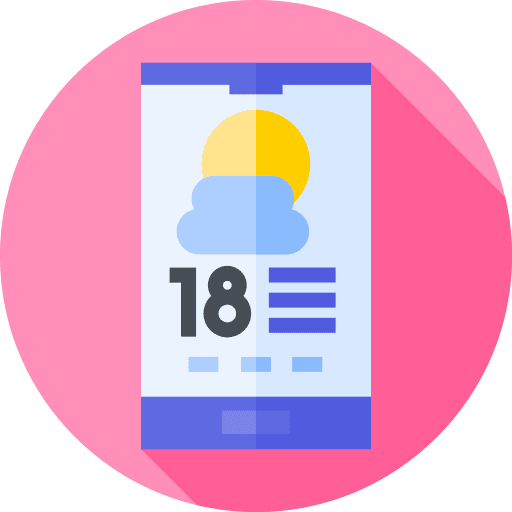 Weather app mobile phone forecast weather app icon Weather app mobile phone forecast weather app icon