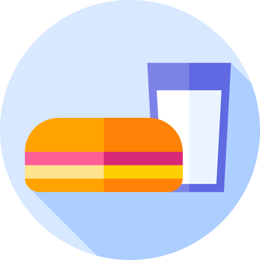 Breakfast glass food milk icon Breakfast glass food milk icon