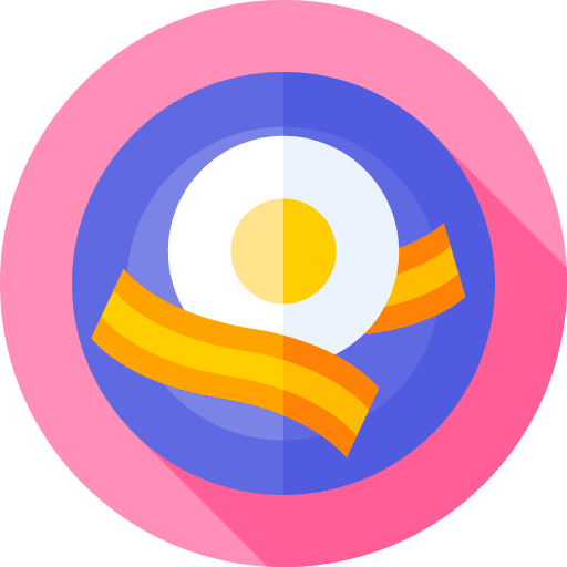 Breakfast meal egg bacon icon Breakfast meal egg bacon icon