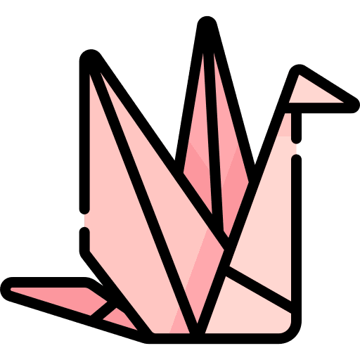 Origami art origami bird icon