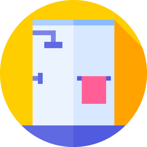 Shower wellness furniture and household shower icon Shower wellness furniture and household shower icon