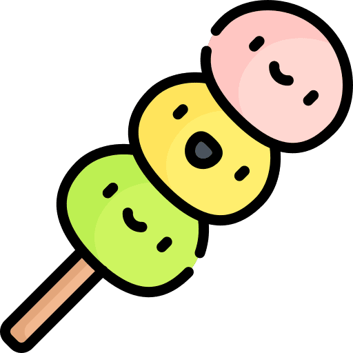 Dango dango snack food and restaurant icon