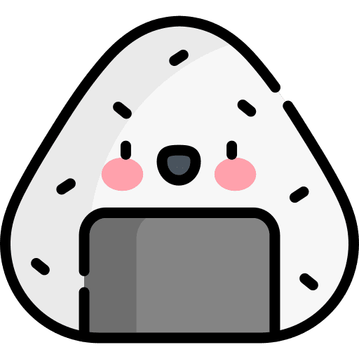Onigiri asian snack japanese icon