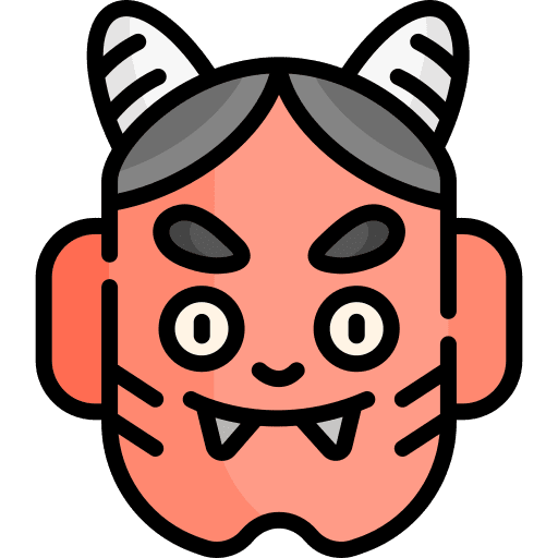 Kabuki entertainment theater mask icon Kabuki entertainment theater mask icon