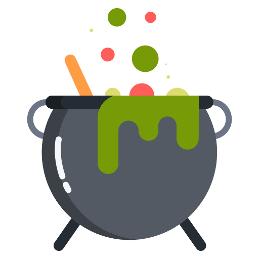 Cauldron halloween pot magician icon