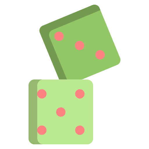 Dice board game hobbies and free time roll icon