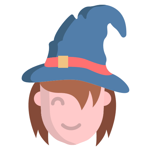 Witch halloween legend avatar icon
