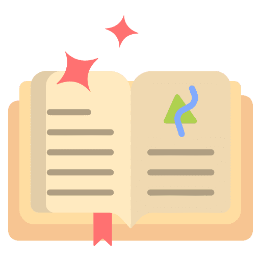 Book reading myth magic icon Book reading myth magic icon