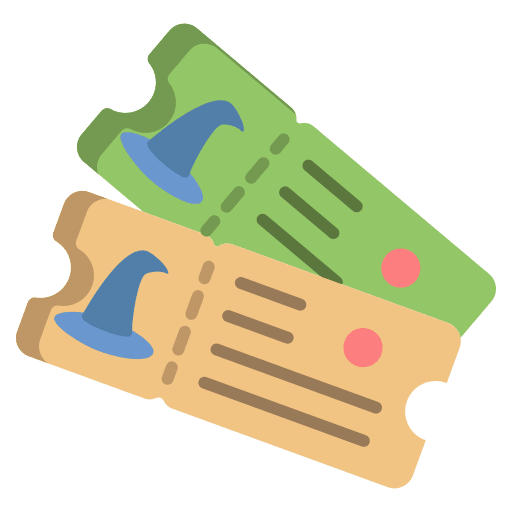 Ticket validation theater magic show icon Ticket validation theater magic show icon