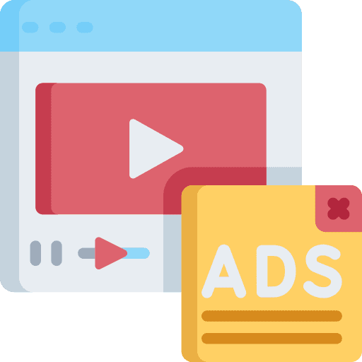 Advertising video marketing video advertising technology icon