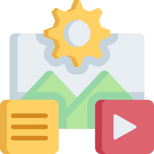 Content management settings online photo icon