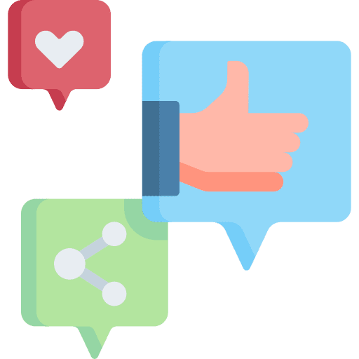 Social media like speech bubble thumbs up icon Social media like speech bubble thumbs up icon