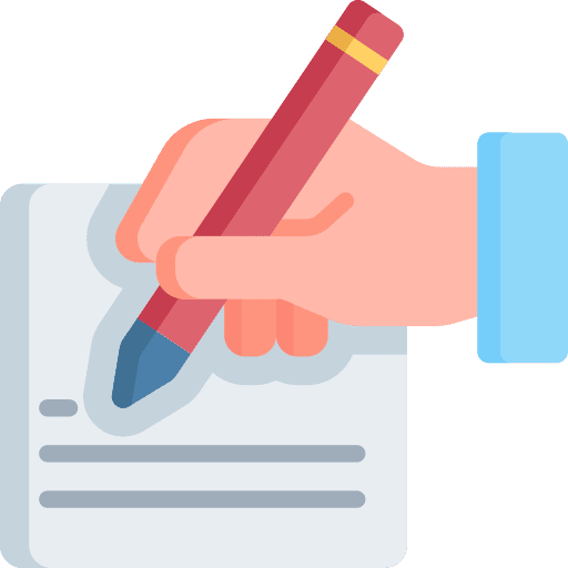 Writing pencil note study icon