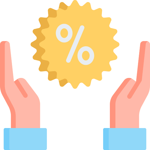 Commission commerce and shopping percentage promotion icon Commission commerce and shopping percentage promotion icon