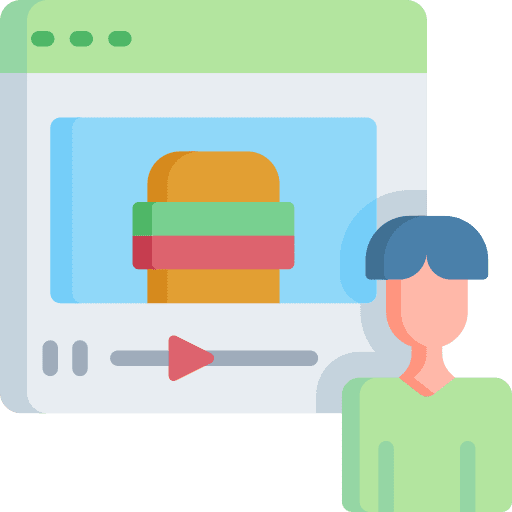 Food blogger social media man food blogger icon Food blogger social media man food blogger icon