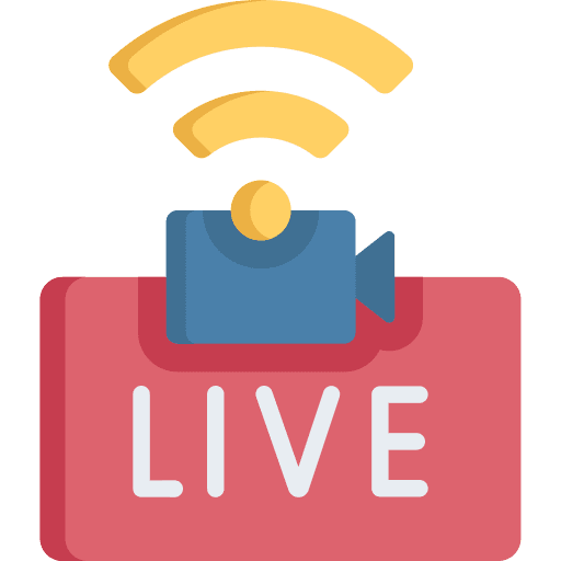 Live streaming entertainment monitor icon Live streaming entertainment monitor icon