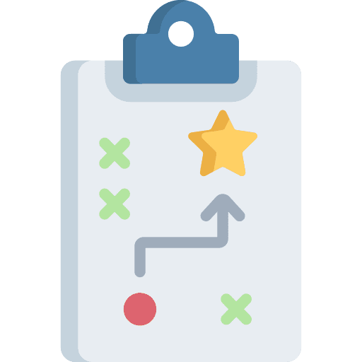 Strategy clipboard planning tactics icon Strategy clipboard planning tactics icon