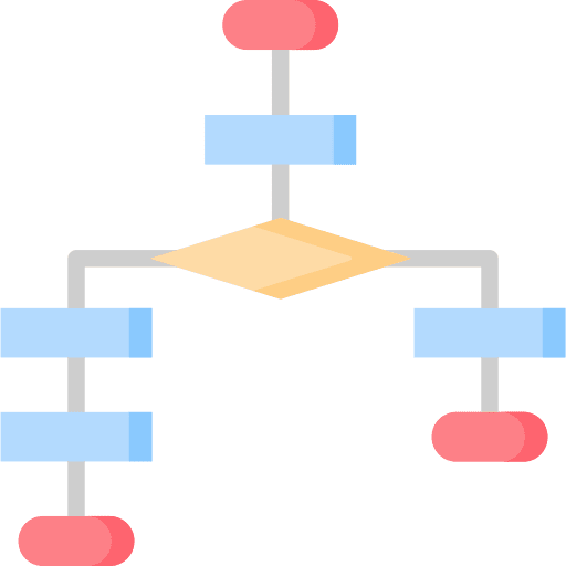 Algorithm algorithm structure operating model icon Algorithm algorithm structure operating model icon