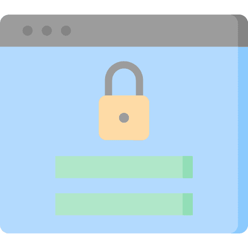 Log in browser padlock sign in icon