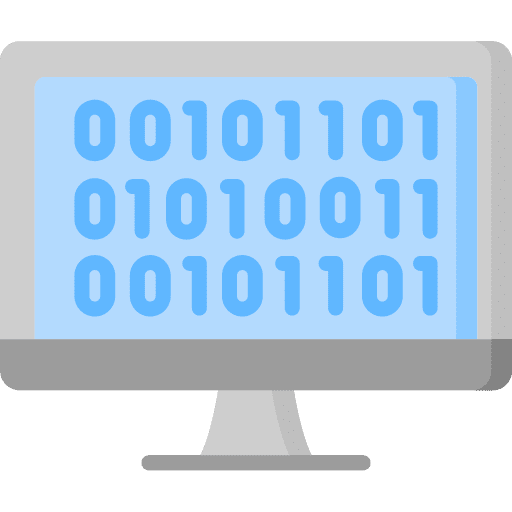 Binary code technology computer electronics icon Binary code technology computer electronics icon