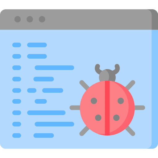 Bug bug programming seo and web icon Bug bug programming seo and web icon
