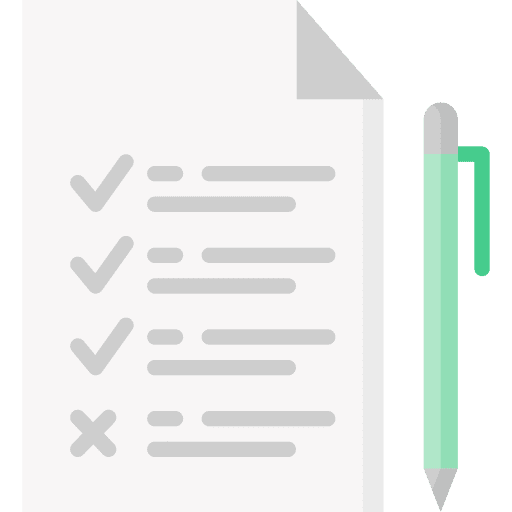 Checklist education criteria write icon Checklist education criteria write icon