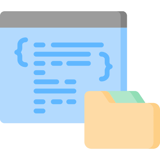 Coding web programming data storage document icon Coding web programming data storage document icon