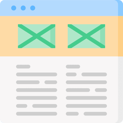 Content landing page web page browser icon Content landing page web page browser icon