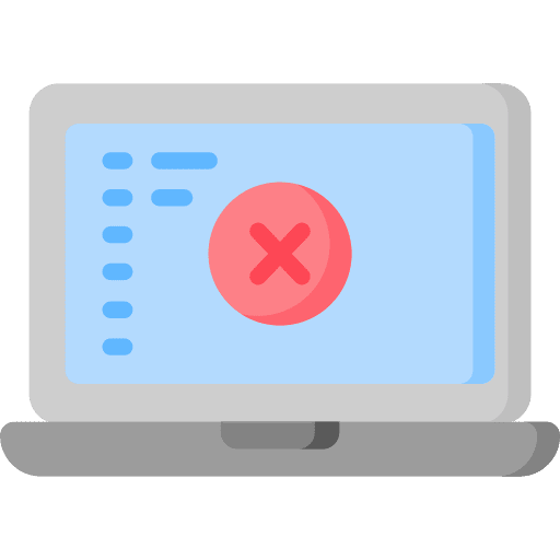 Error laptop website page not found icon Error laptop website page not found icon
