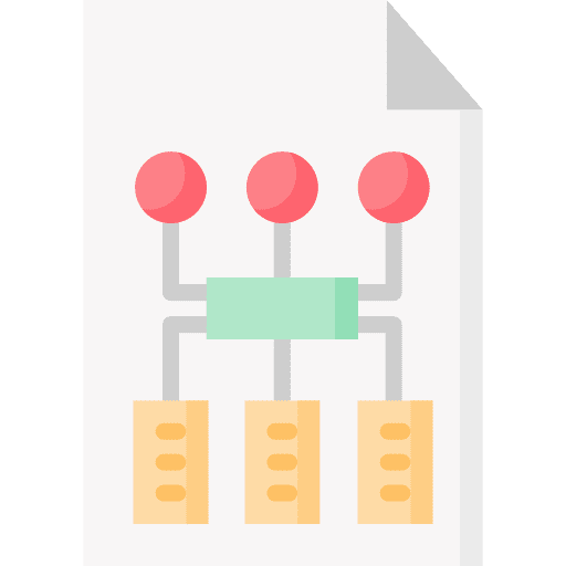 Workflow structure files and folders organization icon Workflow structure files and folders organization icon