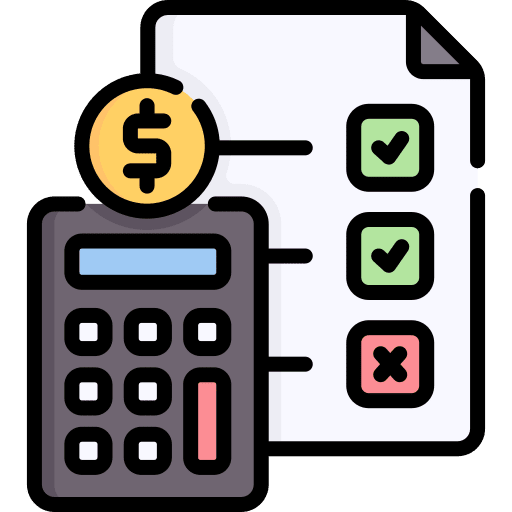 Budget calculate business calculator icon