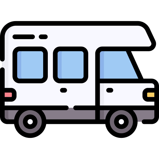 Camper van camping camper van travel icon